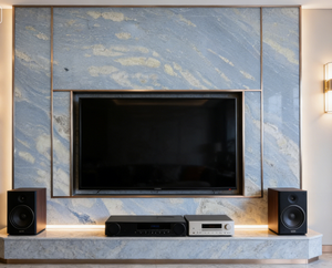 Moderna Lastra di Marmo Brasiliano Naturale di Lusso, Cielo Blu e Nuvole Bianche, Traslucido per Arredamento Casa, Top Cucina, Tavolo, Vanità, Pavimento - Product Image 6