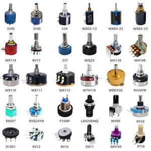 Potenciómetro giratorio de regulación de velocidad tipo WH148 personalizado, interruptor de atenuación de lámpara de mesa con reóstatos - Product Image 6