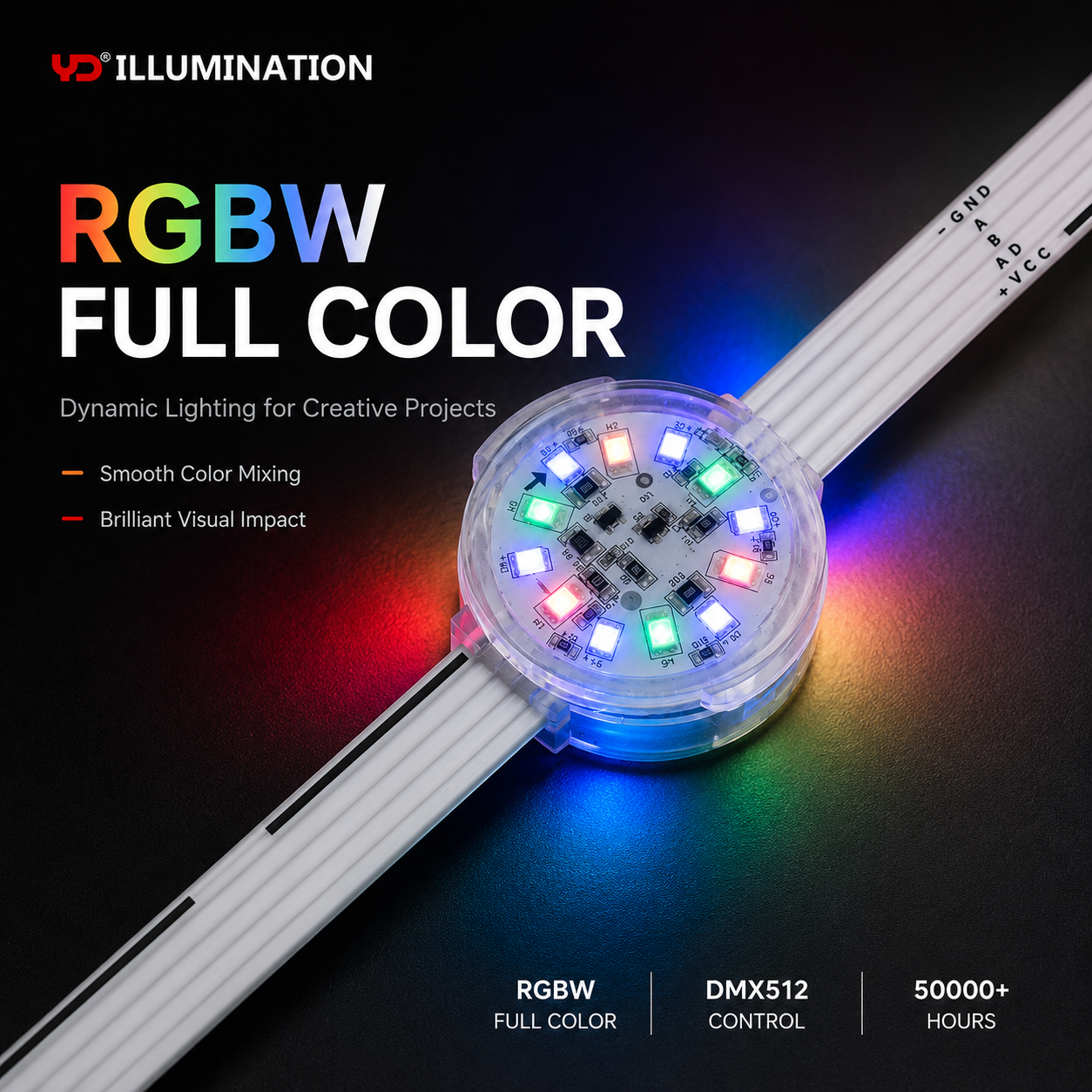 RGB LED Point Light for Outdoor Landscape and Bridge