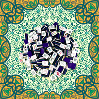 Mahjong américain, 160 pièces, tuiles en acrylique 4 couleurs avec jokers et fleurs, plateau vert, jeu de société avec tapis