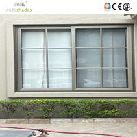 Fenêtre coulissante en aluminium à rupture de pont thermique, double vitrage trempé, résistante aux ouragans, certifiée Energy Star, conforme à la norme NFRC CA Title 24, design moderne