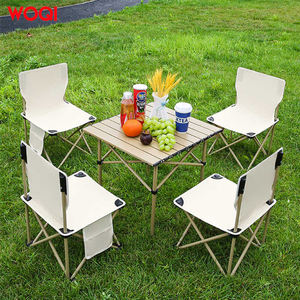 WOQI nuovo Design in lega di alluminio <span class=keywords><strong>montagna</strong></span> all'aperto pieghevole tavolo e sedia, campeggio portatile e tavolo da Picnic e sedia Set - Product Image 1