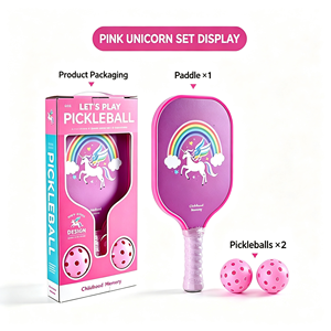 Set de Regalo de Pala de Pickleball de Fibra de Vidrio para Actividades de Invierno y Diversión en Interiores, con Bolsa de Transporte, Ideal para Regalo Navideño - Product Image 1