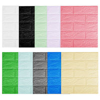 Panneaux muraux modernes pour hôtel, adhésifs, 3D, imperméables, en mousse blanche, papier peint auto-adhésif