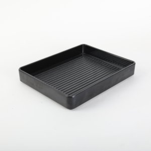 Assiette carrée noire mate en mélamine pour viande, gâteau de viande, service de plats chinois, hot pot, barbecue coréen, grillade japonaise, assiette empilable - Product Image 4