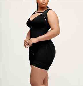 Body <span class=keywords><strong>de</strong></span> Tanga acanalado con cremallera frontal Ropa moldeadora <span class=keywords><strong>de</strong></span> longitud media Recuperación postoperatoria Cirugía plástica Faja colombiana - Product Image 3