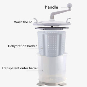 Máquina de lavado y deshidratación 2 en 1, minilavadora <span class=keywords><strong>manual</strong></span> para acampar y deshidratador, OEM - Product Image 3