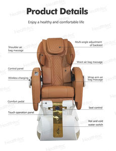 Chaise de pédicure de bain de pieds <span class=keywords><strong>robot</strong></span> de massage électrique haut de gamme de couleur personnalisable avec pompe de drainage lumières colorées pour onglerie - Product Image 2