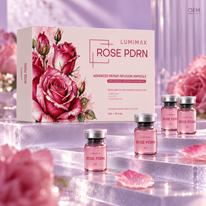 Ampolla de Suero Facial PDRN de Rosa de Marca Personalizada, 5ml x 10 Viales, Esencia Hidratante, Fabricante de Cosméticos de Marca Privada OEM - Product Image 4