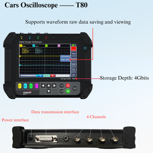 Osciloscopio Digital Portátil de Alto Rendimiento T80, Ancho de Banda de 30MHz, 4 Canales, Pantalla Táctil de 7 Pulgadas, Almacenamiento de 4GB, Forma de Onda Avanzada - Product Image 4