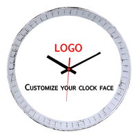 Horloge murale numérique silencieuse bleue rétro de 30 cm, décoration de la maison, cadeau promotionnel, horloge murale vintage 3D, décoration de la maison