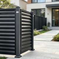 Nouveautés : Panneaux de clôture modernes en alliage d'aluminium, lames horizontales sur mesure, écran d'intimité, écologiques