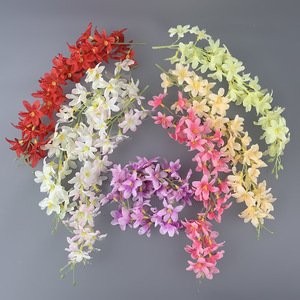 Guirlande de fleurs d'orchidées artificielles, bouquet en soie de 37 cm, pour mariage, décoration de la maison, accessoires - Product Image 3