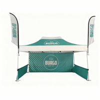 Tente Pop-Up Publicitaire Extérieure 3x3m Grande Taille en Aluminium, Personnalisable, Étanche et Anti-UV pour Salons Professionnels et Événements