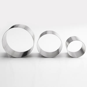 Mix stile rotondo in acciaio inox Mousse anello biscottino torta break set di cottura strumento di pasticceria stampi per torte - Product Image 3