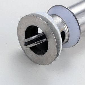 Desagüe de fregadero tipo abatible de acero inoxidable, 80 mm de diámetro exterior, ajuste por compresión, anticorrosión, para lavabo de cerámica - Product Image 2