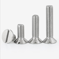 Din964 Slotted Raise Oval Head Screw A2-70 M6 70mm Din964 Slotted Raise Countersunk Head Screw Machine Screws