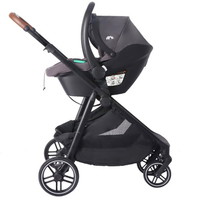 Poussette de luxe 3-en-1 pour bébé, haute qualité, nouveau design, prix usine, cadre portable en acier inoxydable, toutes saisons, logo personnalisé
