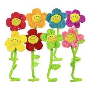 Jouets pour enfants en peluche fleur visages heureux coloré doux tiges pliables tournesol jouet enfants <span class=keywords><strong>anniversaire</strong></span> cadeau décors - Product Image 6