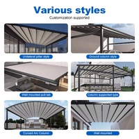 Auvent rétractable motorisé moderne de luxe SUNTO, imperméable, pour restaurant, balcon, jardin extérieur, patio, pergola