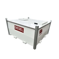 Réservoir de transfert de carburant extérieur robuste à double paroi de 4000 L avec pompe 12V/24V et débitmètre, réservoir de stockage de carburant portable, diesel, essence