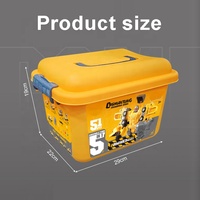 Kit de construction de véhicule transformable 5 en 1, STEM, 38 cm, grande taille, robot transformable pour enfants avec boîte de rangement