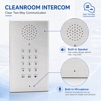 Téléphone mural facile à nettoyer pour salle blanche, usine pharmaceutique, atelier sans poussière, laboratoire, interphone en acier inoxydable