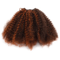 P4-350 #   Extensions de cheveux en fibres douces, 7 paquets, cheveux ombrés 3 tons avec anneau de couleur, emballage personnalisé OEM