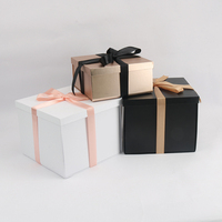 OEM Luxus Kosmetik Geschenk box 3mm dickes Kraft material mit Goldfolie Stempel Prägung Custom Ribbon Verpackung Großhandel