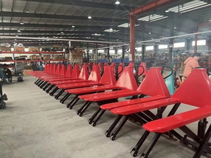 Gunting truk hidrolik tangan 1000kg gunting Manual Forklift palet angkat tinggi truk palet angkat tinggi - Product Image 4