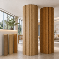 Panneaux de lattes en bois courbés, panneau MDF flexible pour arche de porte, décoration de restaurant, résistant au déformage, vente en gros