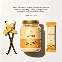 Échantillon Gratuit Arôme Liquide Concentré Vanille HALAL Certifié ISO22000 MOQ 1kg Arôme pour Boulangerie Gâteaux Biscuits Confiserie