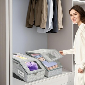 <b>Hat</b> Storage Box Large Capacity Foldable With Lid Dustproof Zipper Organizer For Baseball Caps Clothes <b>Boxes</b> - Product Image 2