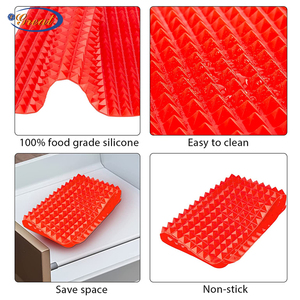 2023 Top Seller Non-stick 16*11inch BBQ Pyramid <b>Silicone</b> <b>Baking</b> Mat Microwave Oven <b>Baking</b> Pizza <b>Silicone</b> <b>Baking</b> Mat - Product Image 4