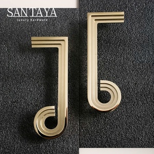 Ручки Santaya PVD из позолоченной латуни в форме музыкальной ноты для кухонных шкафов, выдвижных ящиков спальни и мебельных ручек - Product Image 2