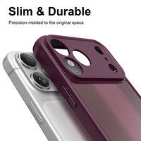 Coque de téléphone antichoc bleu clair pour iPhone 18 Pro Max, coque de protection anti-chute givrée pour iPhone 18 Duo