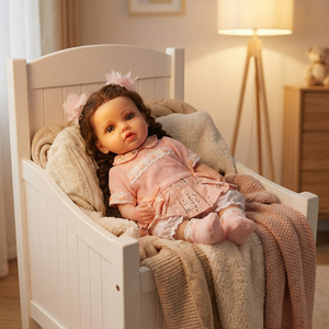 Muñeca Realista R&B <span class=keywords><strong>de</strong></span> 15 Pulgadas (46 cm), Muñeca <span class=keywords><strong>de</strong></span> <span class=keywords><strong>Arte</strong></span> Hecha a Mano, Linda Princesa <span class=keywords><strong>de</strong></span> Silicona Platino, Muñeca Realista <span class=keywords><strong>Reborn</strong></span> - Product Image 5