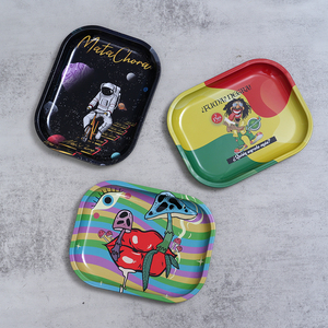 Jinlin bán buôn biểu tượng tùy chỉnh kim loại cán khay hộ gia đình hút phụ kiện chất lượng cao lưu trữ phục vụ khay - Product Image 2