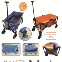 Chariot pliant à quatre roues en acier inoxydable pour bébé, résistant aux intempéries, pour la plage, le camping, le jardin, les courses, les sports, les promenades avec les animaux de compagnie