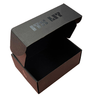 Boîte d'emballage personnalisée avec Logo, boîte postale écologique de beauté naturelle, boîte postale en papier noir