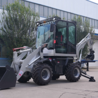 Pengiriman Gratis Euro 5 EPA Mini Backhoe Loader Traktor Pertanian Backhoe Excavator Backhoe Loader Mesin Pemindah Tanah Mini Traktor