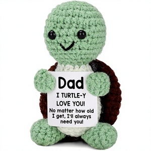 TuSuQing - Mini Tortuga Divertida Hecha a Mano con Ganchillo, Regalo para el Día del Padre, Cumpleaños, Navidad, para Padre de Cabeza, Padre, Papá - Product Image 1
