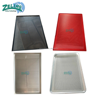 Plateau de cuisson plat commercial en aluminium antiadhésif, plaque de four 400x600mm, revêtement en téflon anodisé, ustensiles de boulangerie, taille personnalisée