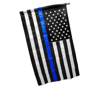 3x5 ft Thin <strong>Blue</strong> Line American <strong>Flag</strong> Embroidered Stars Sewn <strong>Stripes</strong> Embroidering <strong>Flags</strong> Banners - Product Image 1