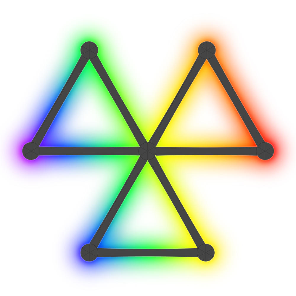 Black Six Sections Splicing Lamp