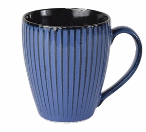 Tasses et mugs en grès, mug à café en céramique rétro à rayures en relief - Product Image 6