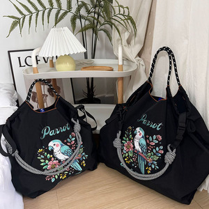 Biểu Tượng Tùy Chỉnh Tái Sử Dụng Mua Sắm Cô Gái Thùng Rác Áo Sơ Mi Thiết Kế Lưới Giấy Trắng Giá Rẻ Các Doanh Nghiệp Nhỏ Cho Phụ Nữ Dây Kéo Phụ Nữ Cổ Túi - Product Image 6