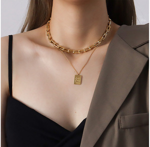 <span class=keywords><strong>S</strong></span> Lettera Super In Acciaio Inox Quadrato Rettangolo di Figura Del Pendente Della <span class=keywords><strong>Collana</strong></span> - Product Image 2