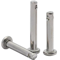 Dowel Pins with Split and Cotter Pins 304 Stainless Steel 6-25mm Bright Finish Shouldered for RV/Caravan/Motorhome Fixing