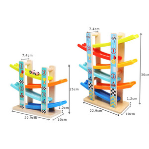 Juguete <span class=keywords><strong>de</strong></span> <span class=keywords><strong>Madera</strong></span> Montessori, Pista <span class=keywords><strong>de</strong></span> Carreras <span class=keywords><strong>de</strong></span> Coches, Set <span class=keywords><strong>de</strong></span> Garaje <span class=keywords><strong>de</strong></span> Estacionamiento, Coche Deslizante - Product Image 6